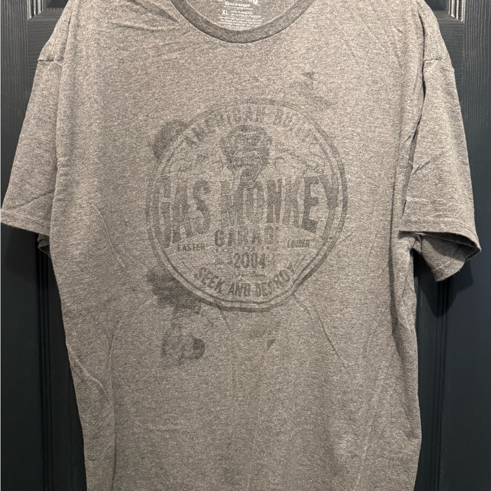Gas Monkey Garage-Gray Graphic T-Shirt